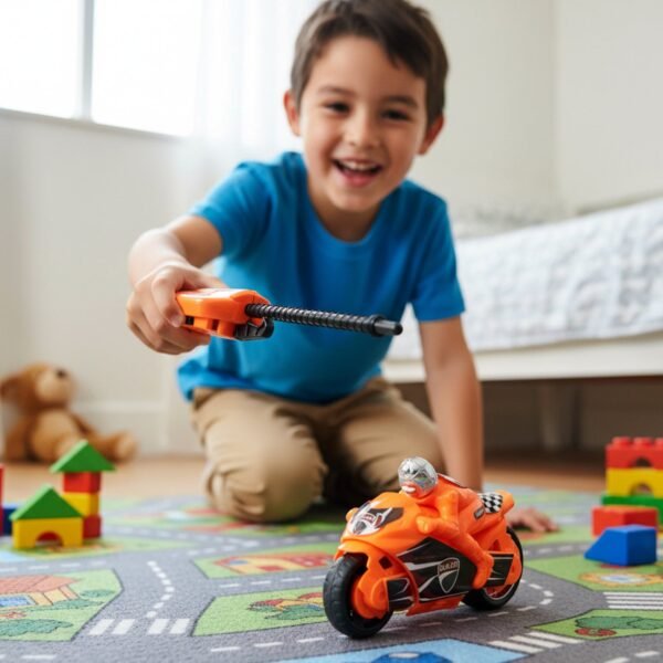 Launcher Racing Bike Toy for Kids – Manual Pull High-Speed Fun