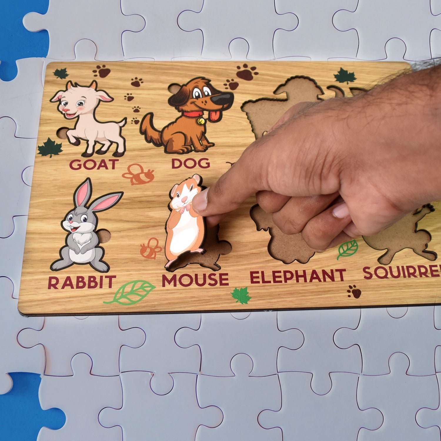 Wooden Animal Puzzle – Educational Learning Board | Inventive Play