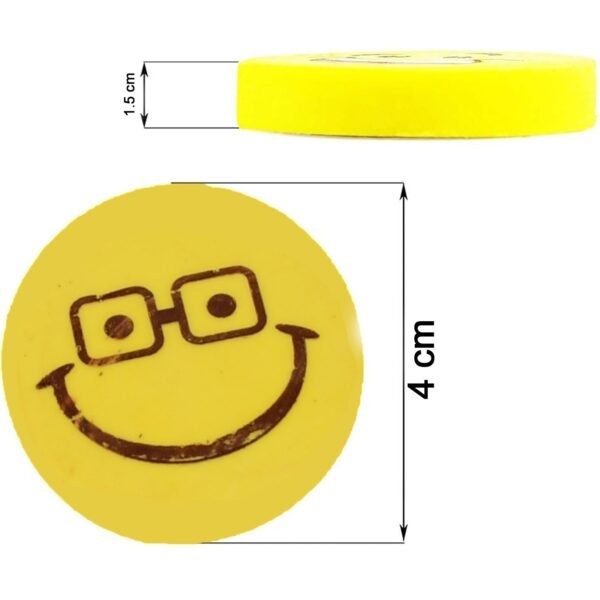 Smiley Eraser for Kids – Fun Mix Designs, Single Piece | Writezo