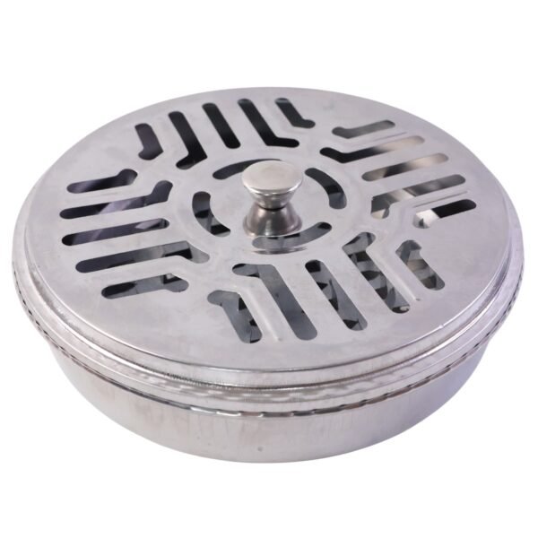 Mosquito Coil Stand – Stainless Steel Safe Burner with Vent Lid