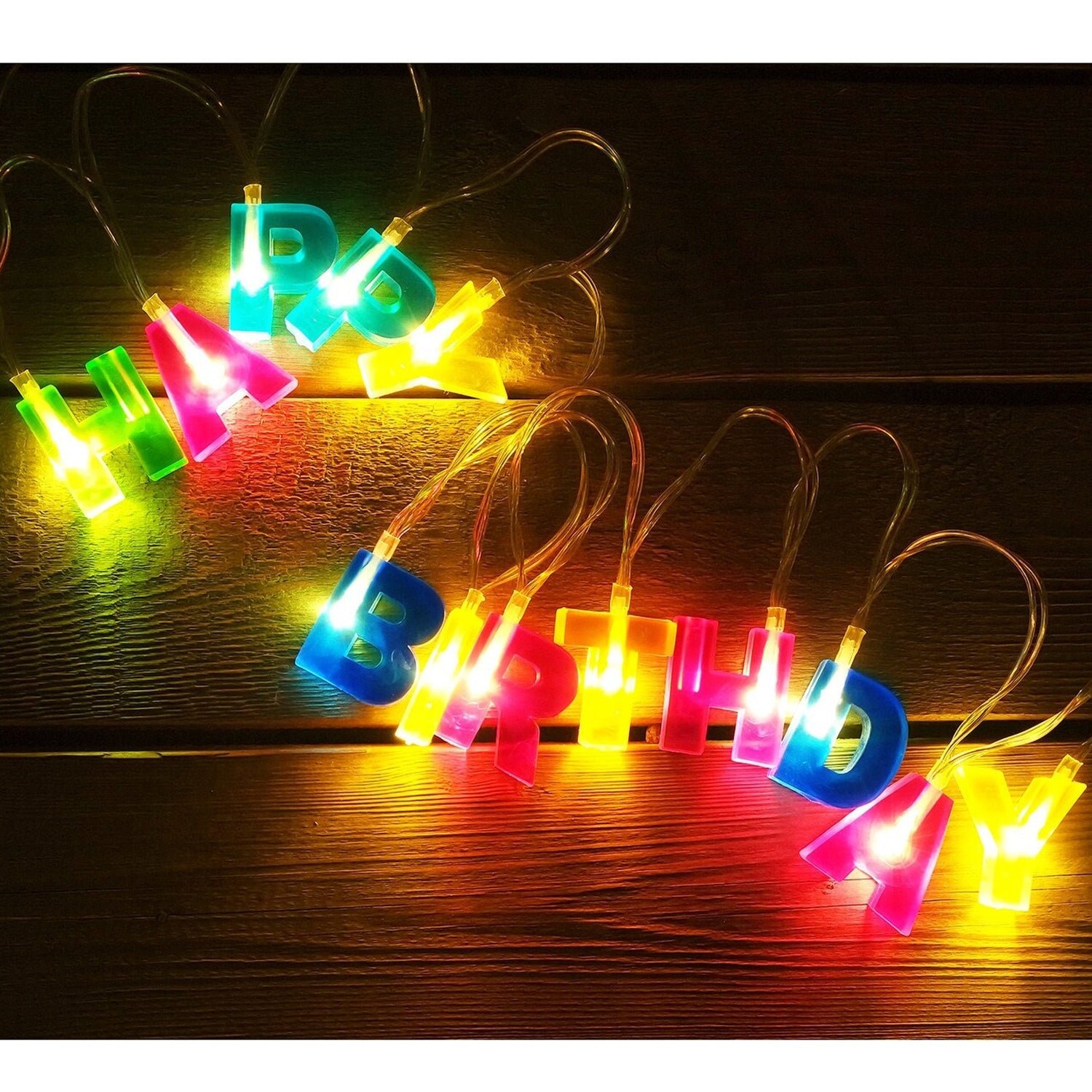 Happy Birthday LED String Lights – Battery Operated Multicolour | Indo Glow