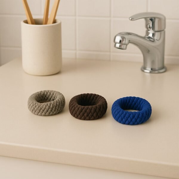 Tyre Shape Hair Bands – Multicolour, Secure Hold | Calm & Curl