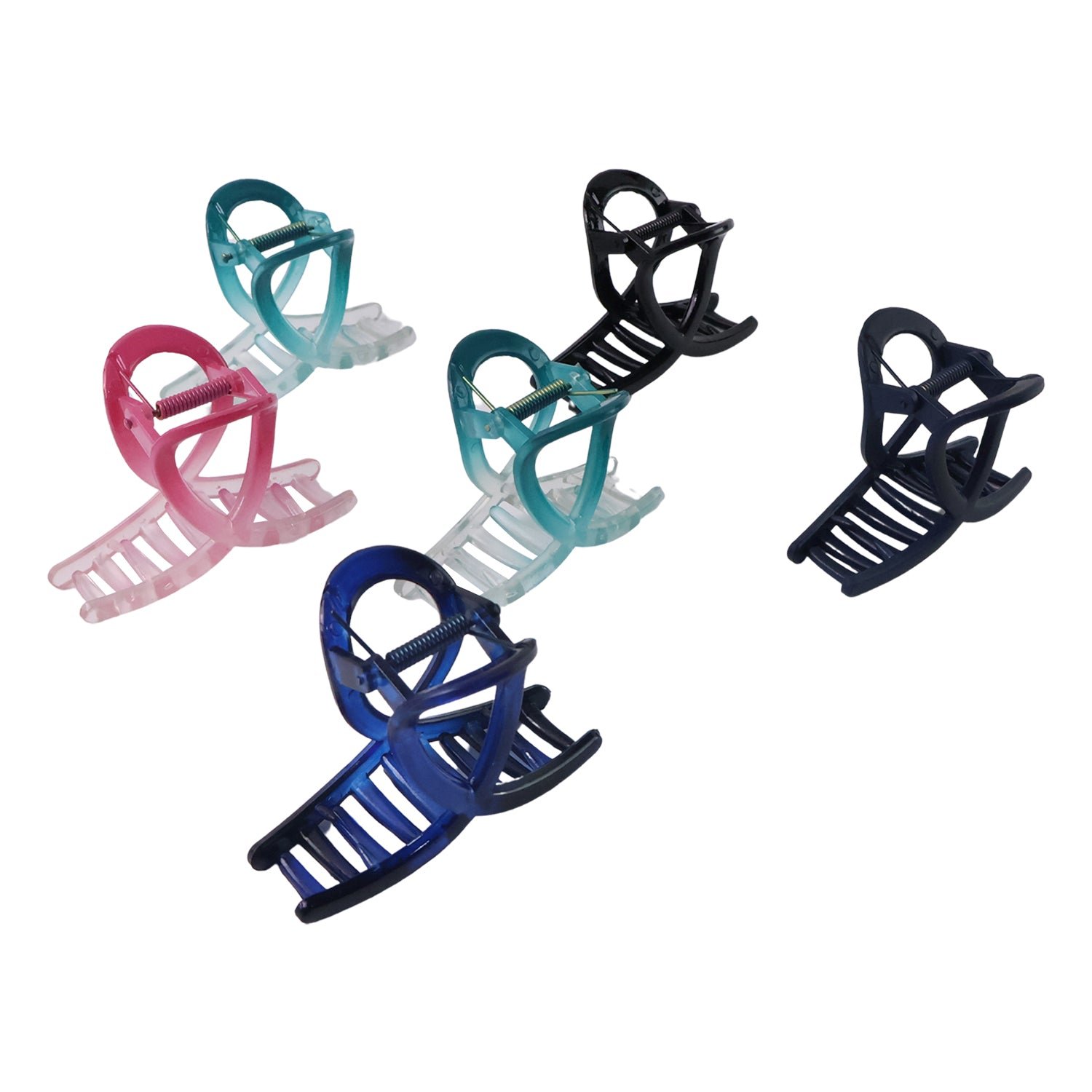 Plastic Hair Clamp – Durable Matte Finish Barrette Clip Set
