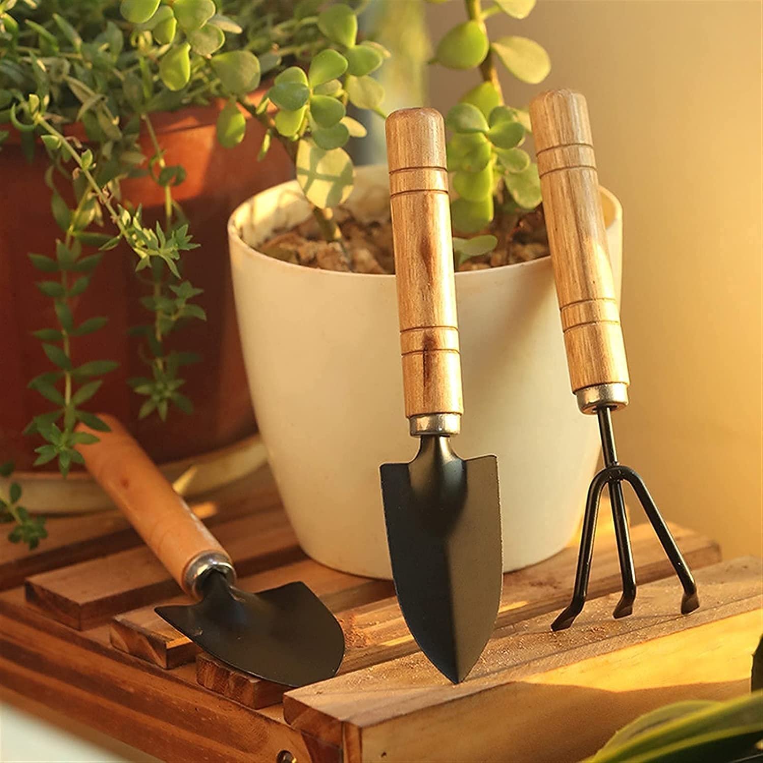 Garden Tool Set – 3-Piece Hand Cultivator, Trowel & Fork | XcelCraft