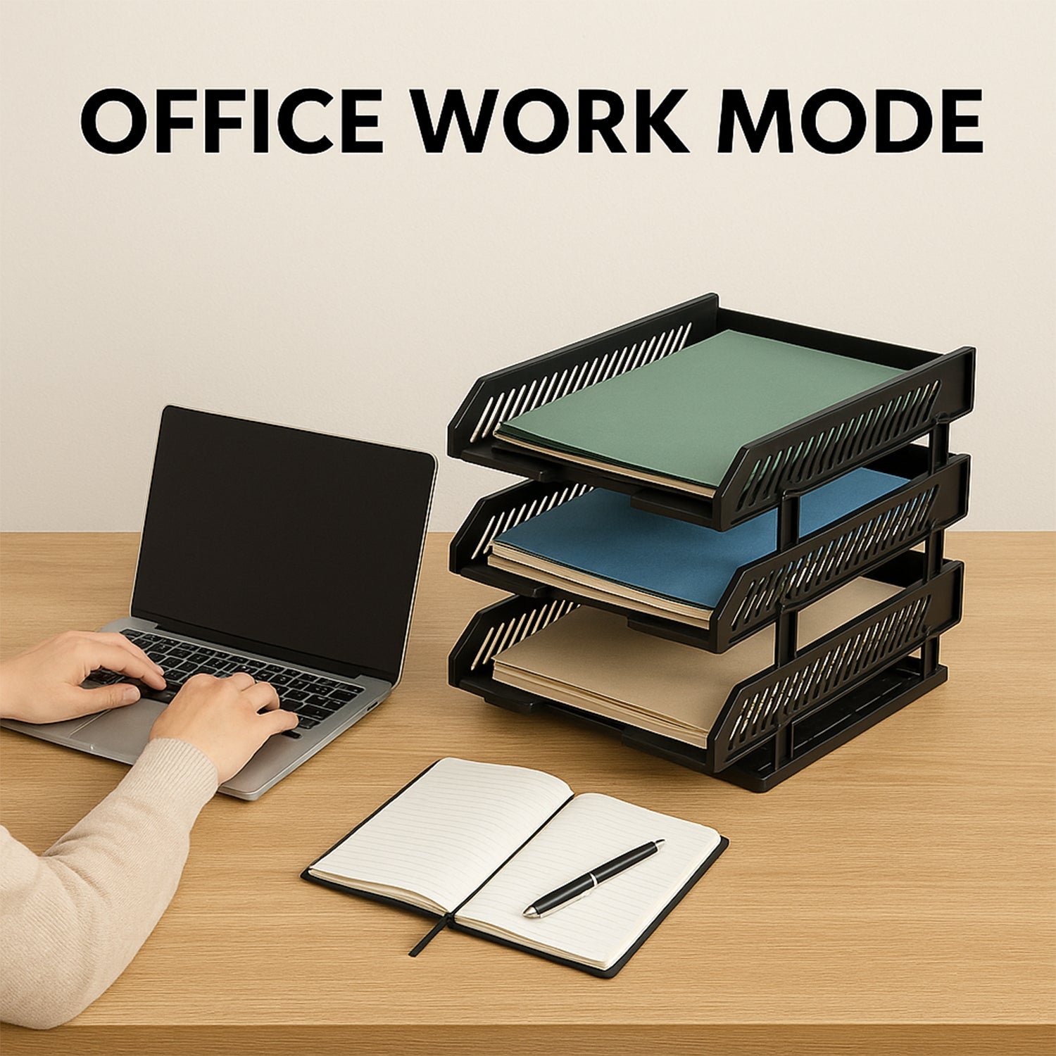 Office File Rack – 4-Layer Desktop Storage with Drawers | FiloDesk