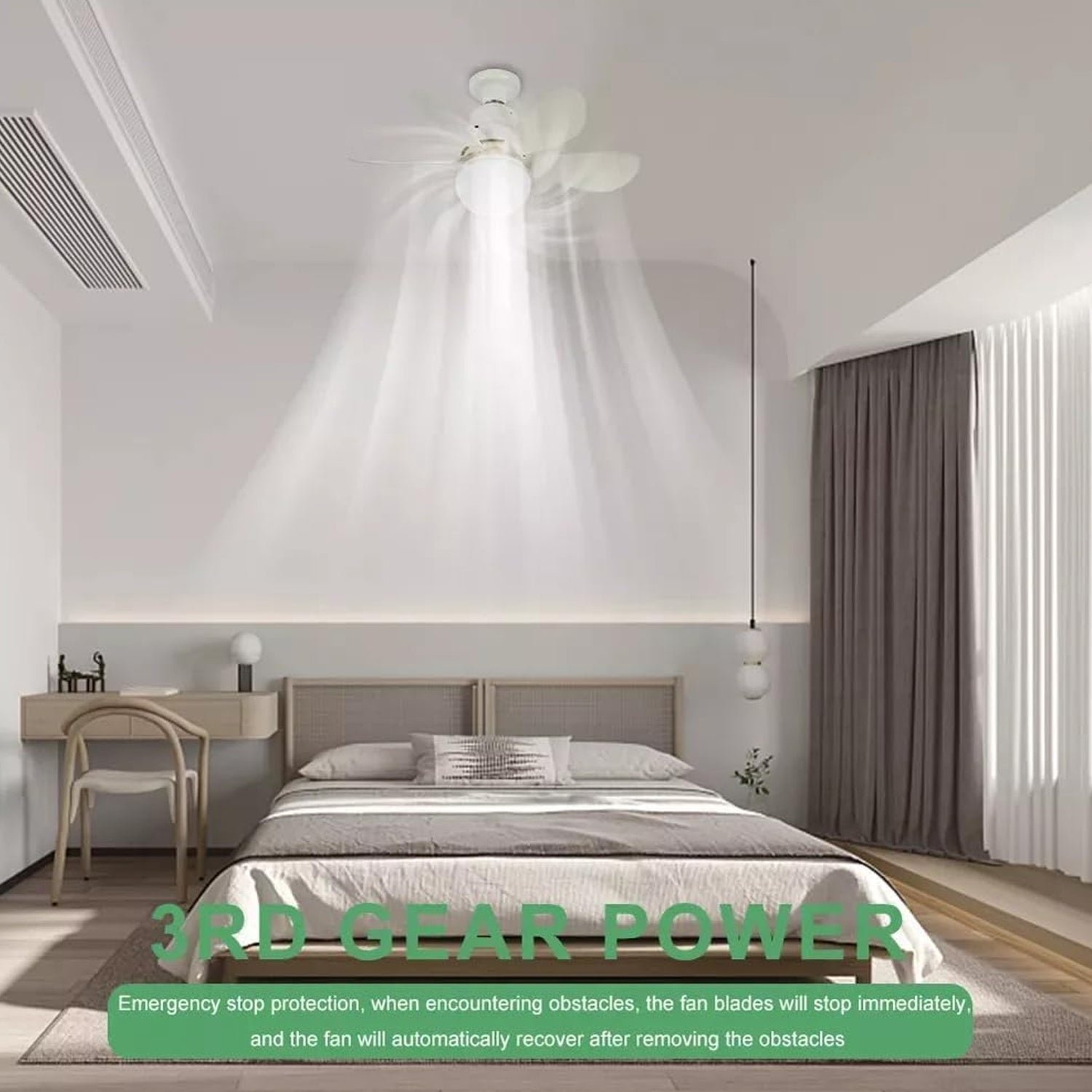 LED Ceiling Fan – Remote Control, Triple Light | Indo Glow