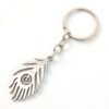Peacock Feather Keychain – Durable Stainless Steel Design