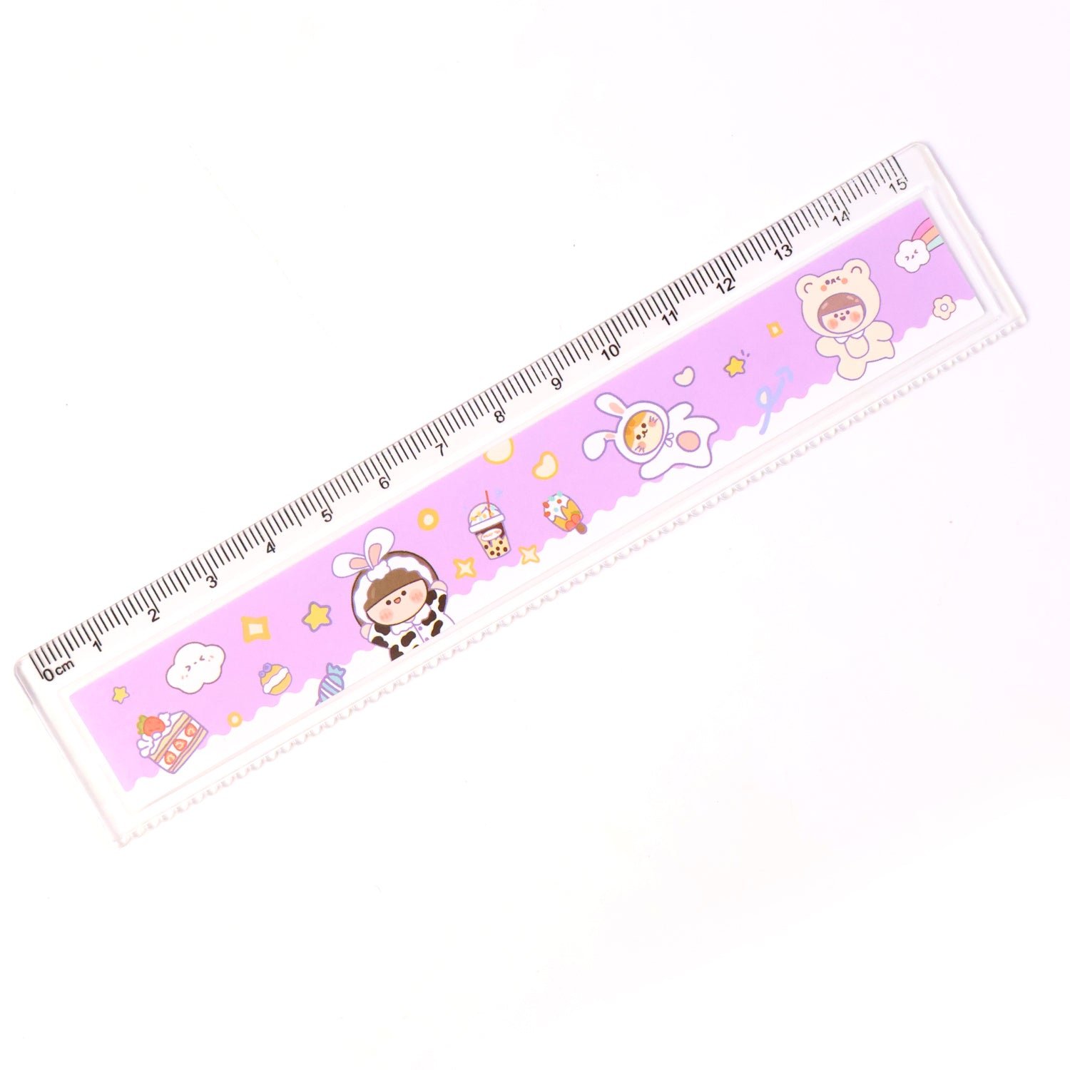 Kids Plastic Ruler – Durable Cartoon Design with Clear Markings
