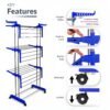 Stainless Steel Clothes Drying Rack – Foldable & Mobile