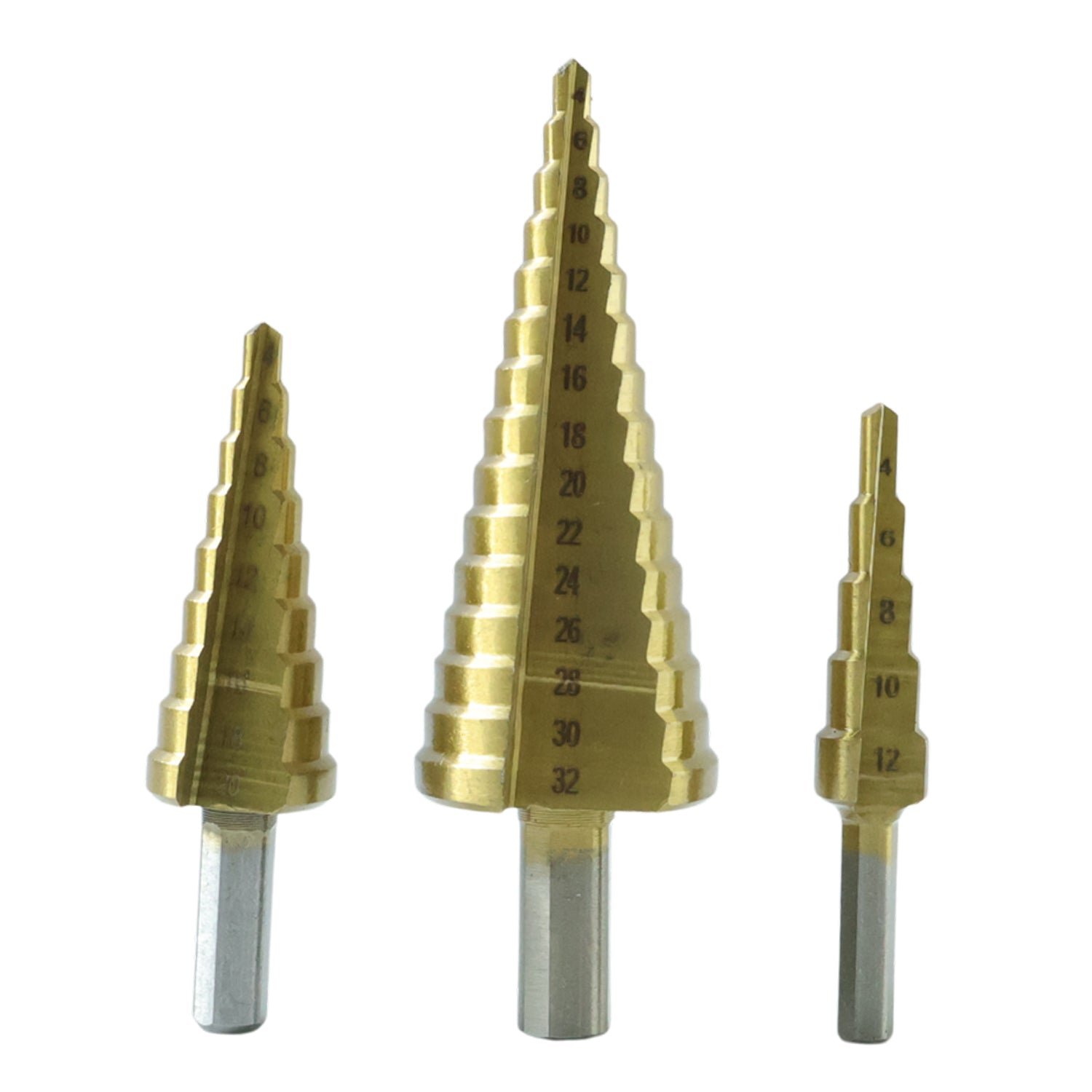 HSS Steel Step Drill Bit Set – Titanium Coated 4-32mm | BoltForce