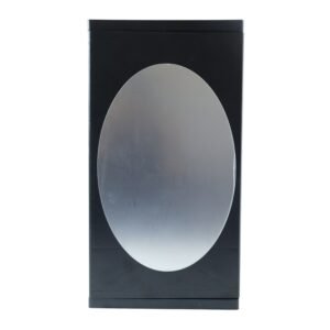 Rotating Storage Cabinet with Mirror, Space-Saving Wall Organizer