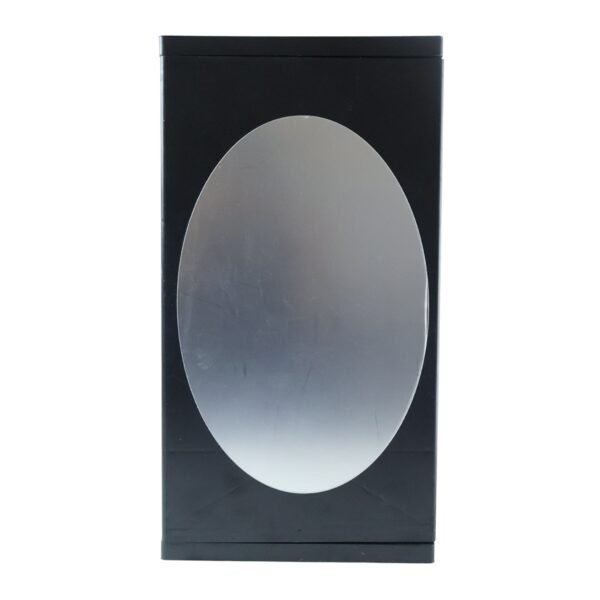 Rotating Storage Cabinet with Mirror, Space-Saving Wall Organizer