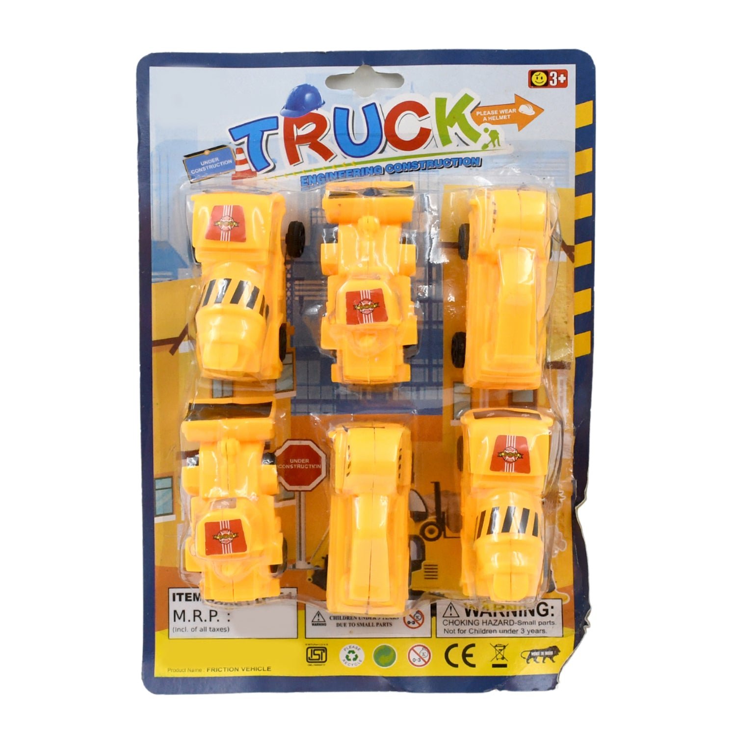 Kids Construction Vehicle Set – 6 Pcs Pull-Back Toys | Little Blocks