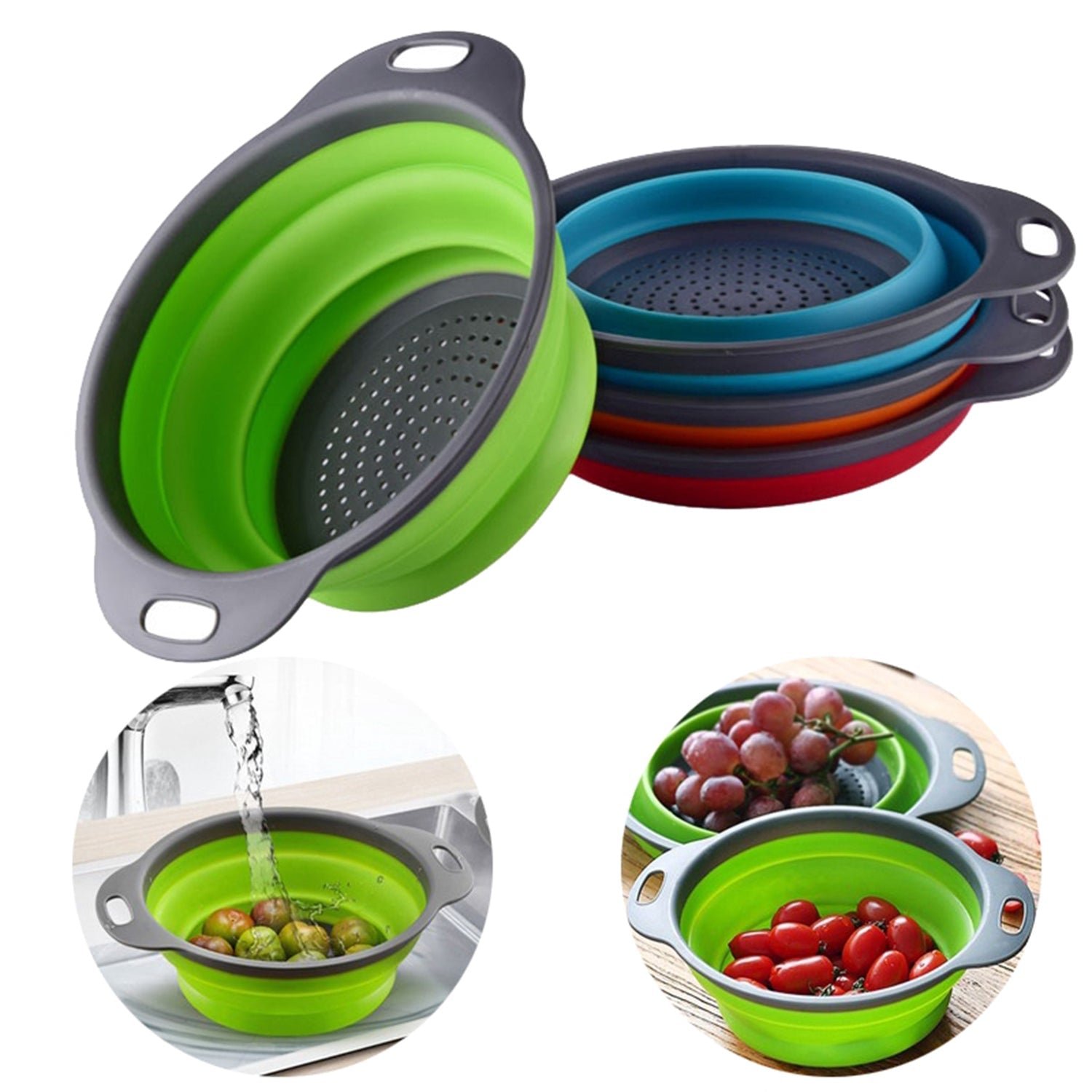 Foldable Silicone Strainer – Space-Saving Kitchen Tool | Vastate