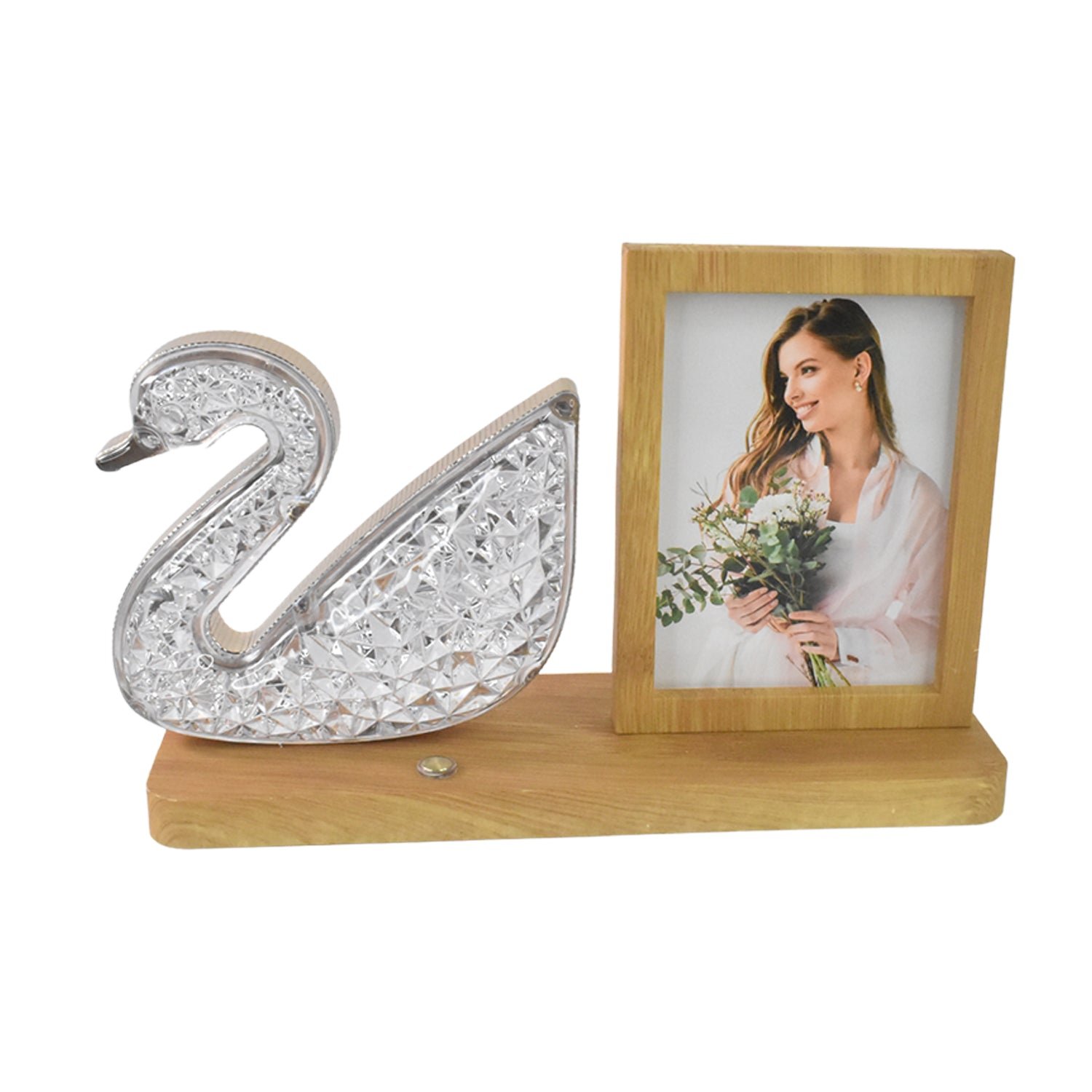 Duck Crystal LED Lamp – Unique Photo Frame with Soft Night Light