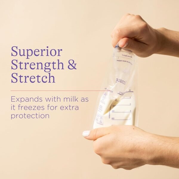 Breastmilk Storage Bags – Double Zipper Seal 60 Pcs | FERVENT
