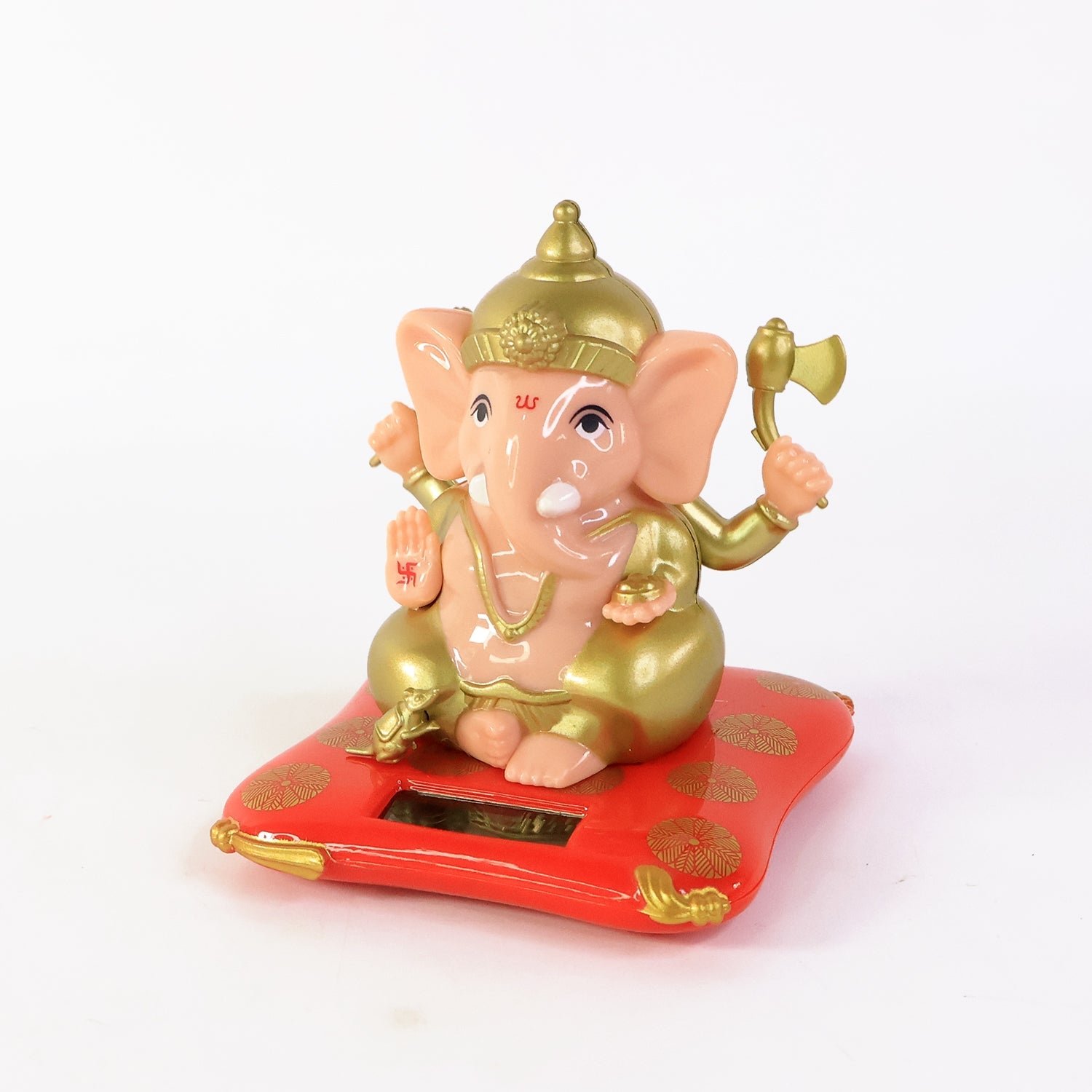 Lord Ganesh Idol with Solar-Powered Base – Medium Decorative Statue
