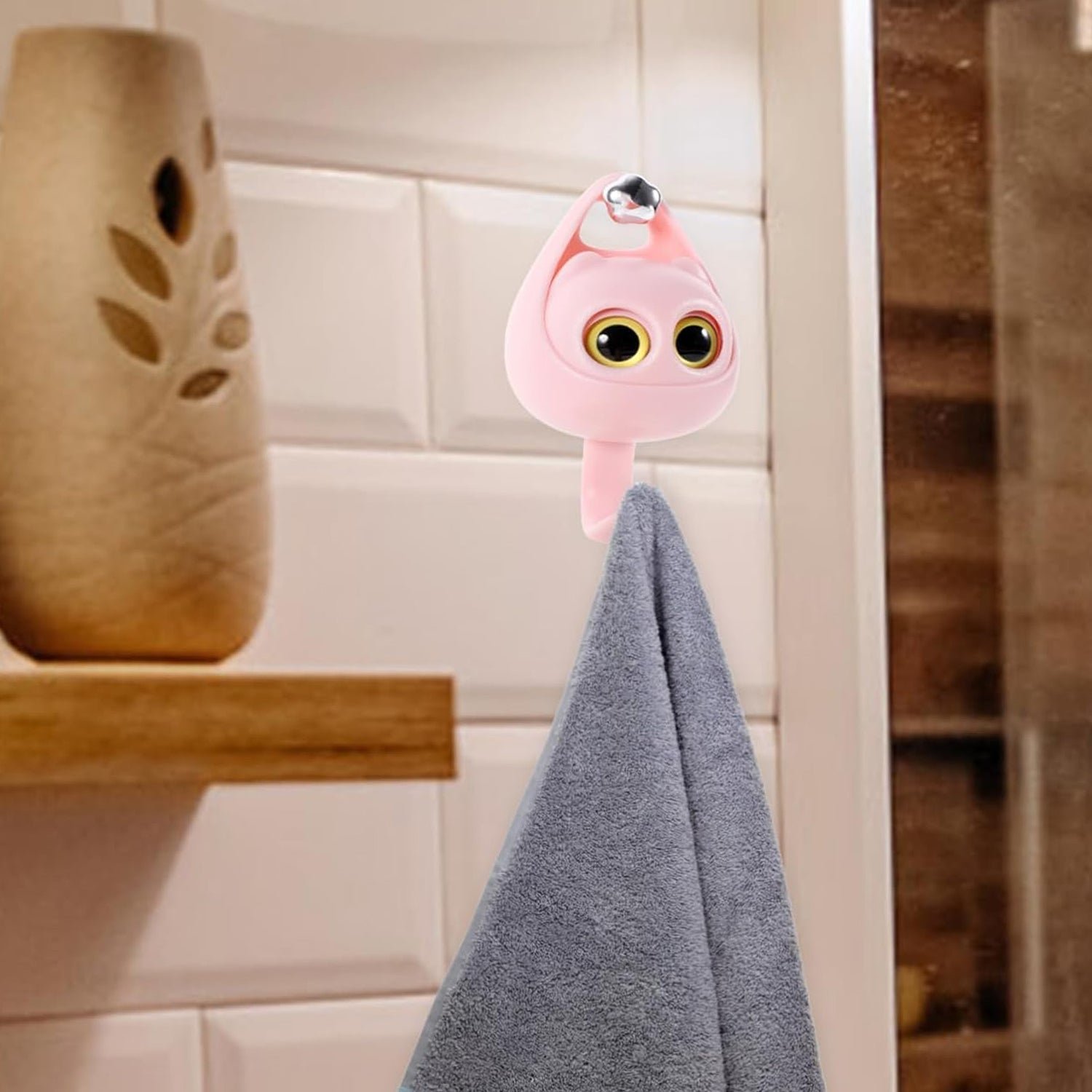 Adhesive Coat Hook – Cute Wink Cat Design, No Drill | Indo Glow