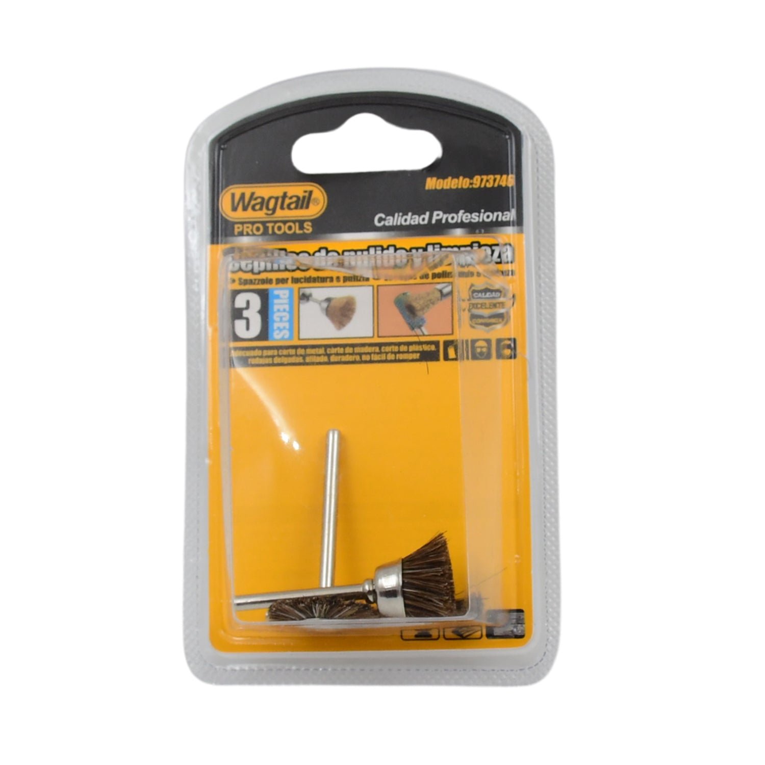 Brass Wire Wheels – 3-Pc Rust & Metal Cleaning Set | ToolMate Pro