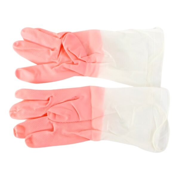 Large Waterproof Cleaning Gloves – Durable Reusable Rubber Pair