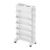 Movable Plastic Bookshelf – Large 5-Tier Rotatable Organizer
