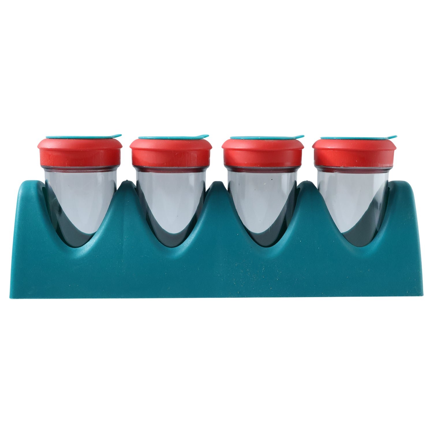 4-in-1 Spice Shaker Set – Compact Kitchen Organizer with Stand