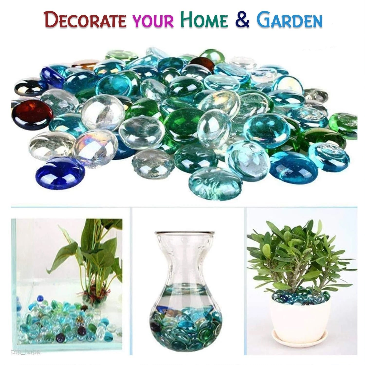 Decorative Garden Stones – Multi-Color Glow-in-Dark Pebbles |