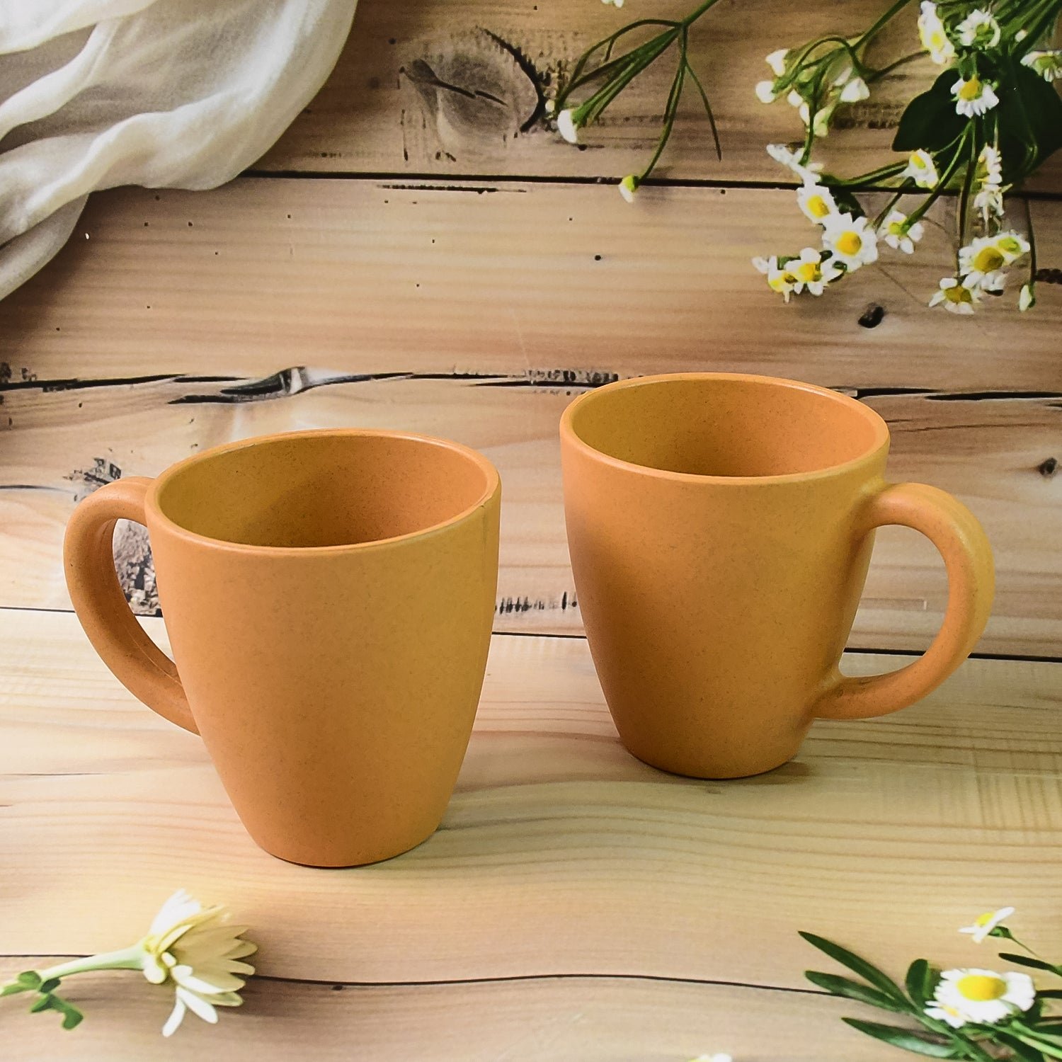 Coffee Mugs – Premium 350ml Set of 2 with Ergonomic Grip