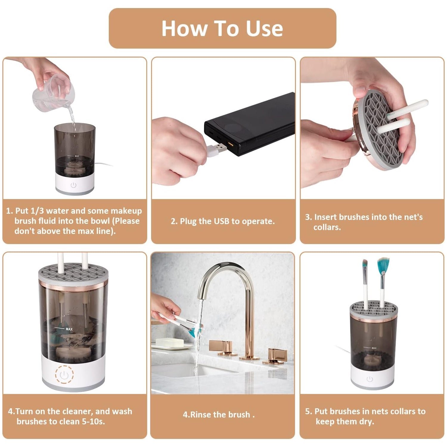 Automatic Makeup Brush Cleaner – Fast & Hygienic | BeautyBare