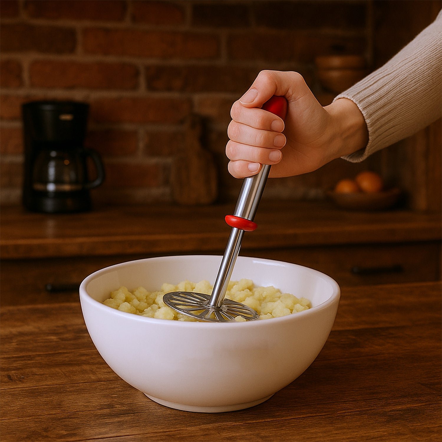 Pau Bhaji Masher – Stainless Steel & Ergonomic Grip | Quickslice