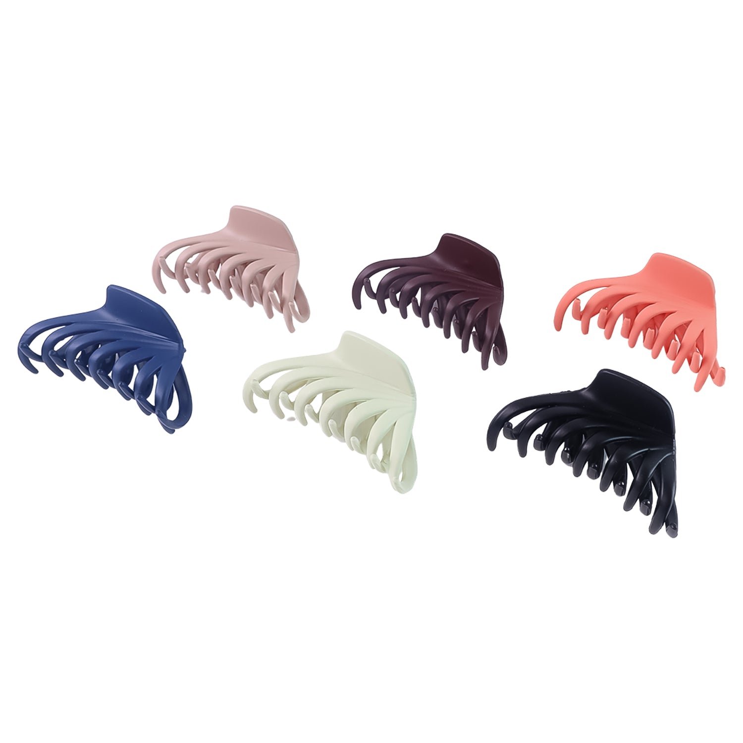 Hair Claw Clips Set – Matte Finish & Strong Grip, 12 Pieces