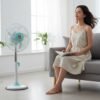 12V DC Hybrid Pedestal Fan – High-Speed Cooling for Home & Office