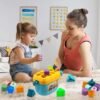 Baby Shape Sorter Toy – Geometric Stacking Blocks | Little Learners