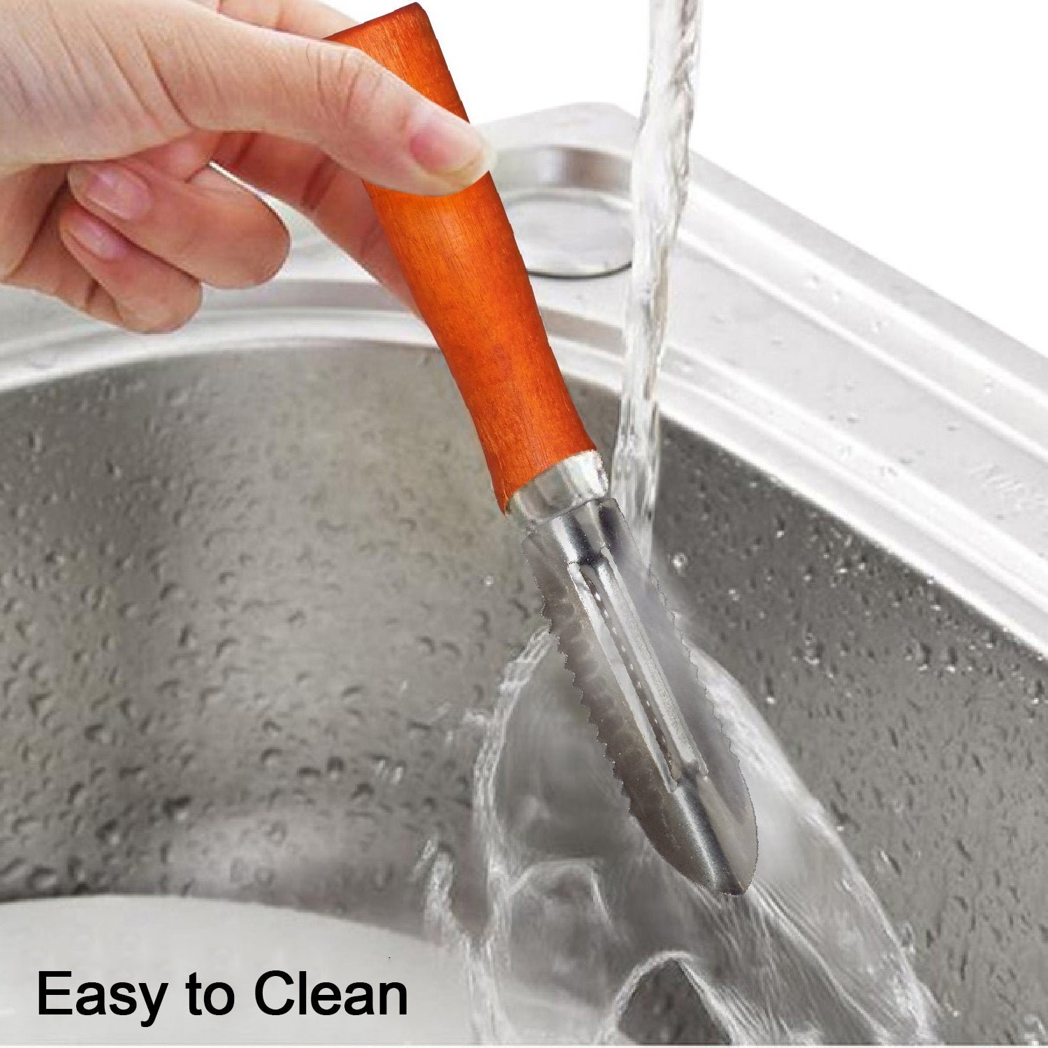 Vegetable Peeler – Stainless Steel & Wooden Handle | Quickslice