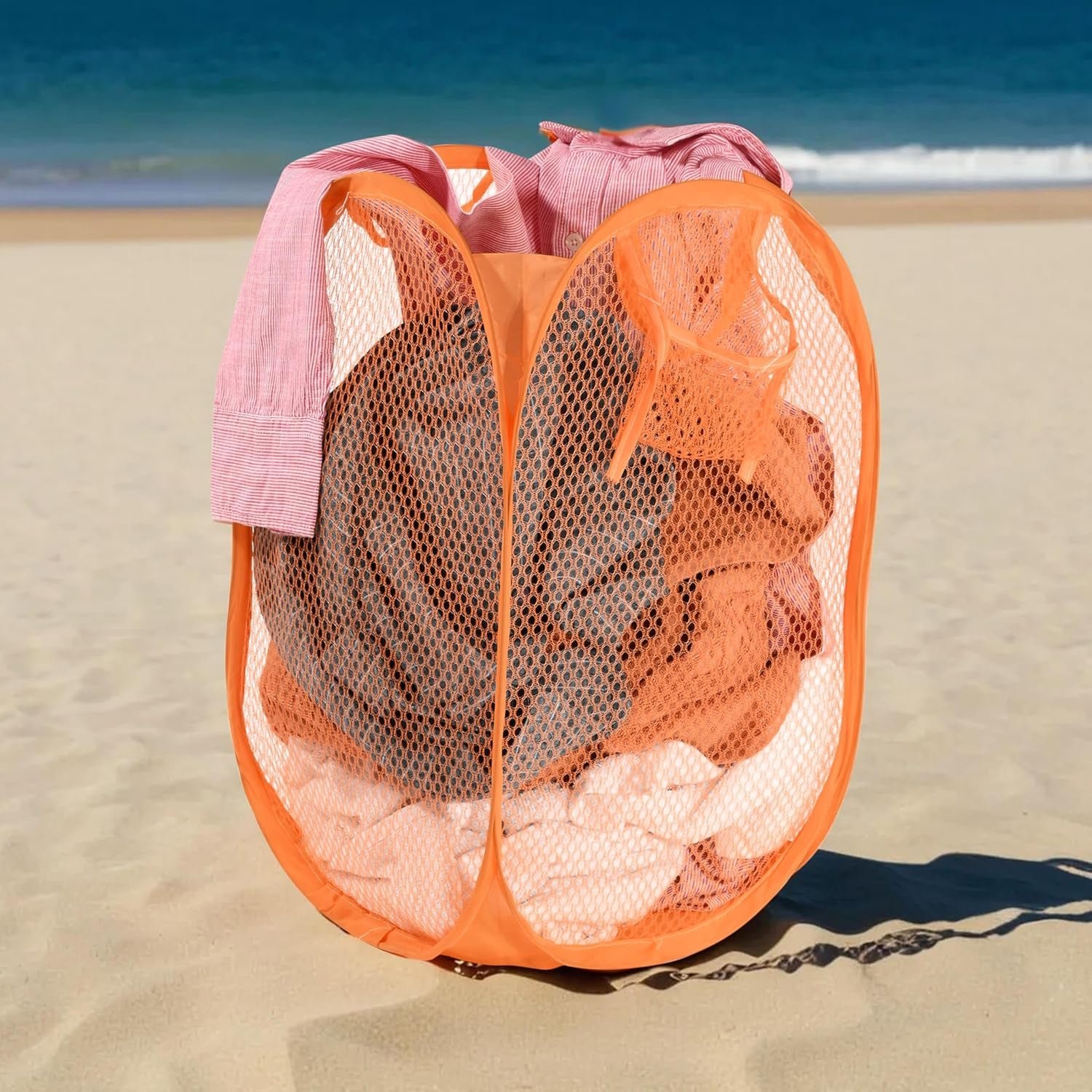 Foldable Mesh Laundry Basket – Lightweight, Breathable Hamper