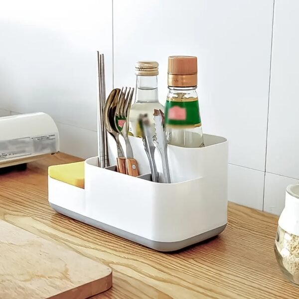 Bathroom Desk Organizer – 5-Compartment Multipurpose Storage | Deskrova