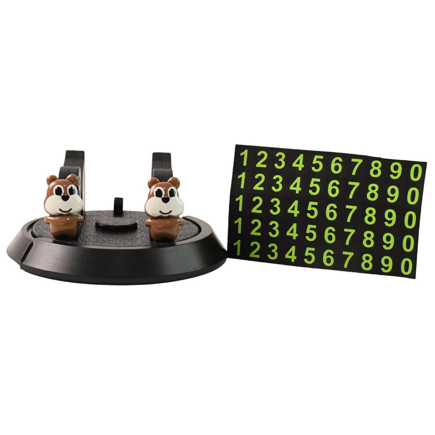 Car Dashboard Mobile Phone Holder Stand with Parking Number Display