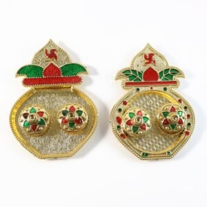 Kalash Shape Kumkum Box – Dual Containers for Pooja Convenience