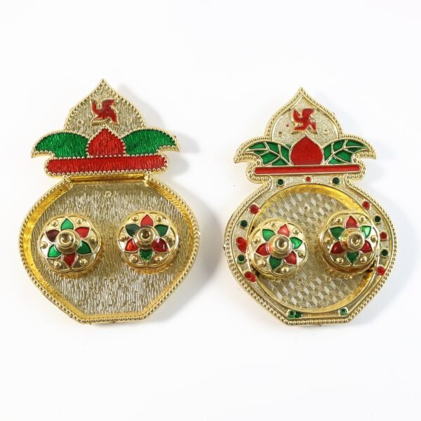 Kalash Shape Kumkum Box – Dual Containers for Pooja Convenience