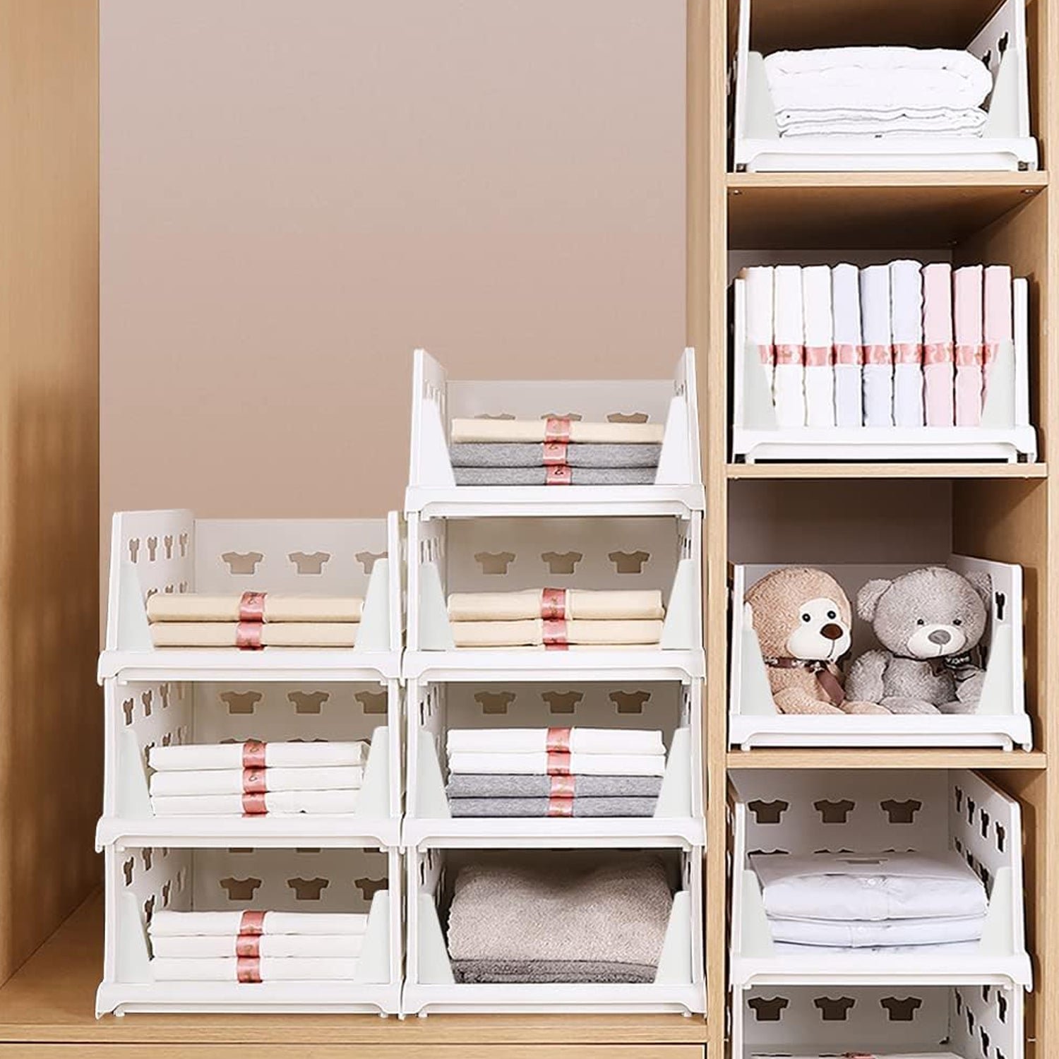 Stackable Storage Cart – 4-Layer Foldable Organizer | Organivo