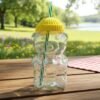 Bear Shape Kids Drinking Cup with Straw – 350ml Fun Hydration