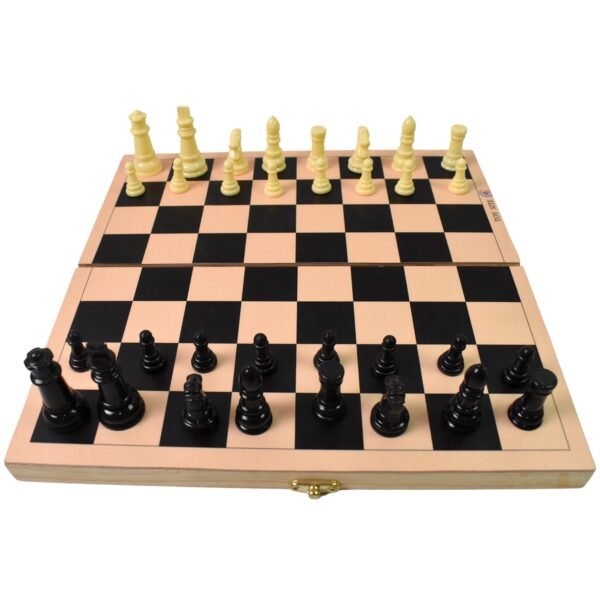 Folding Wooden Chess Set – Portable 30x30cm Board | Boardoria