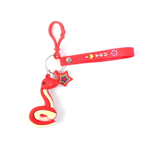 Snake Shape Keychain – Cute Strap & Hook Clip for Kids