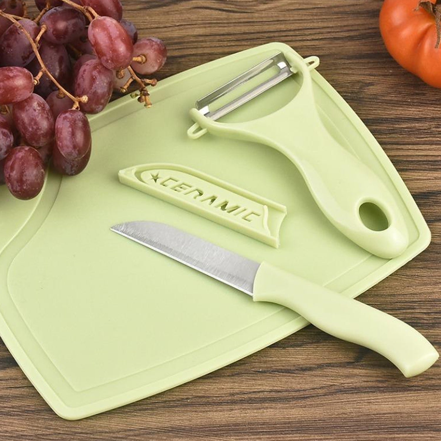 Kitchen Knife Set – 3-Pc Peeler & Stainless Steel Knives | CookAura
