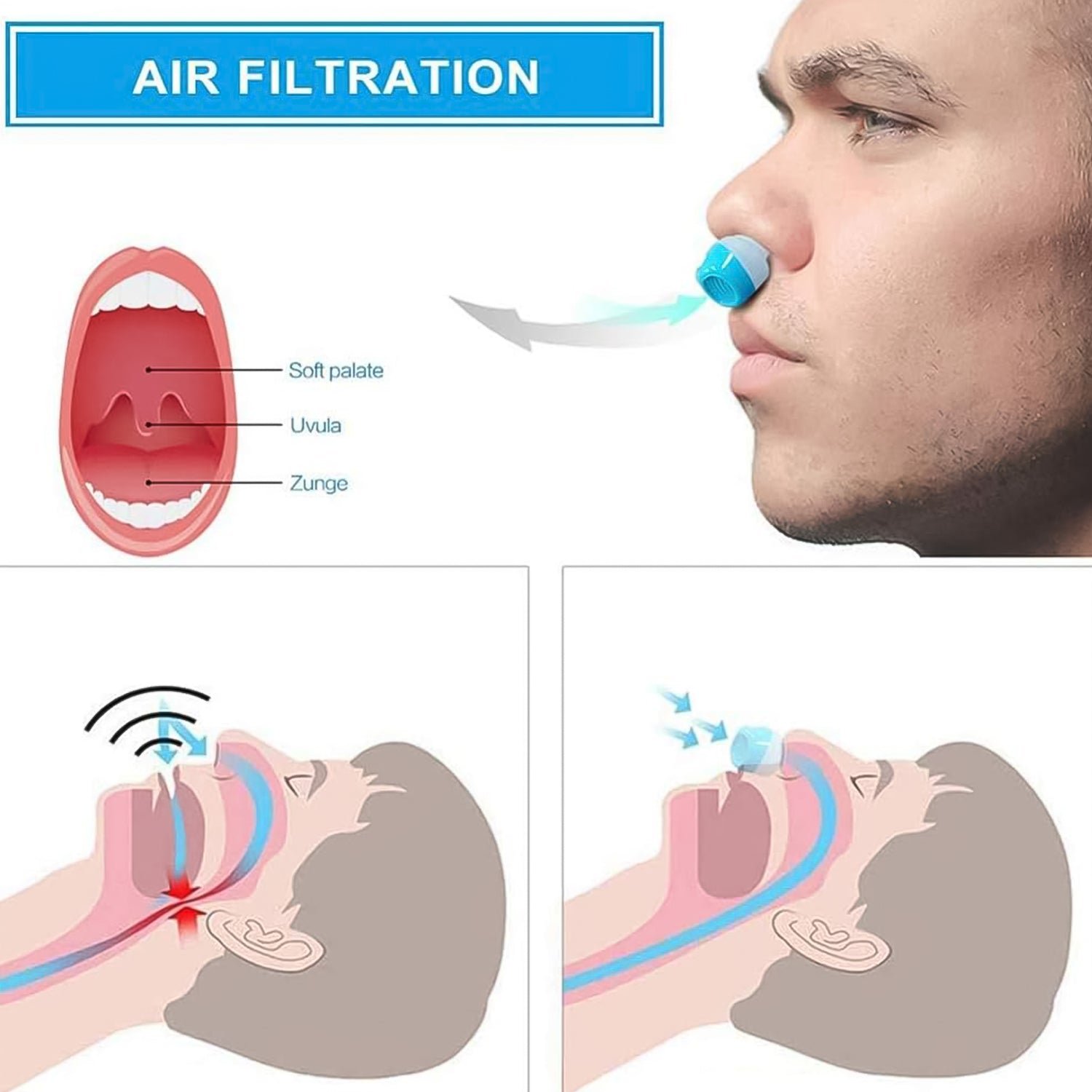 Anti-Snoring Nose Clip – 2-in-1 Air Purifier Device | Velvet Wheels