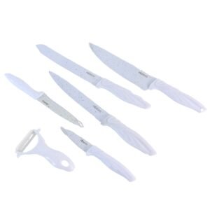 Marble Coated Kitchen Knife Set – 6-Piece Sharp & Stylish