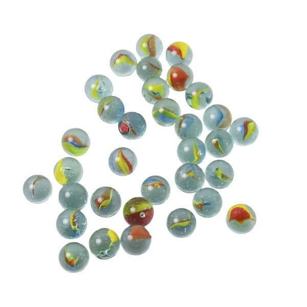 Classic Glass Marbles for Kids – Set of Approx 35 Vibrant Kanchas