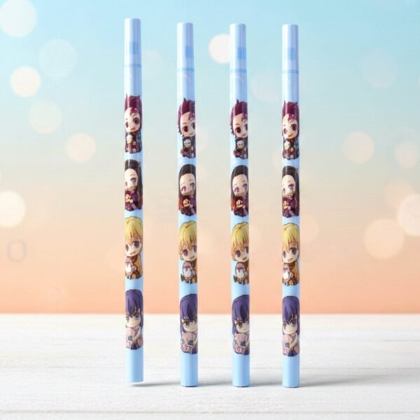 Cartoon Printed Pencil Set – 4 Cute School Writing Pencils