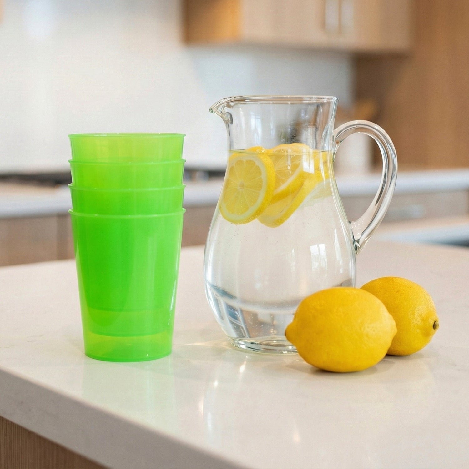Reusable Plastic Tumblers – BPA-Free 4-Piece Set | Serve Stellar