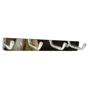 Stainless Steel Coat Hook Rack – 4 Heavy Duty Hooks for Home